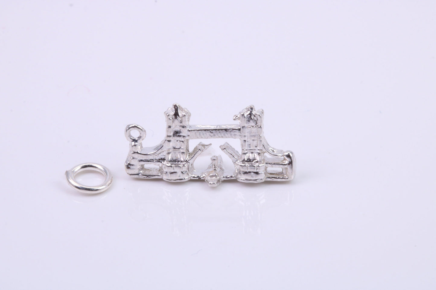 Iconic London Bridge Charm, Traditional Charm, Made from Solid 925 Grade Sterling Silver, Complete with Attachment Link