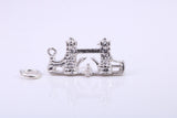 Iconic London Bridge Charm, Traditional Charm, Made from Solid 925 Grade Sterling Silver, Complete with Attachment Link