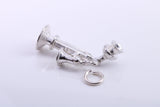Vintage Phone Charm, Traditional Charm, Made from Solid 925 Grade Sterling Silver, Complete with Attachment Link