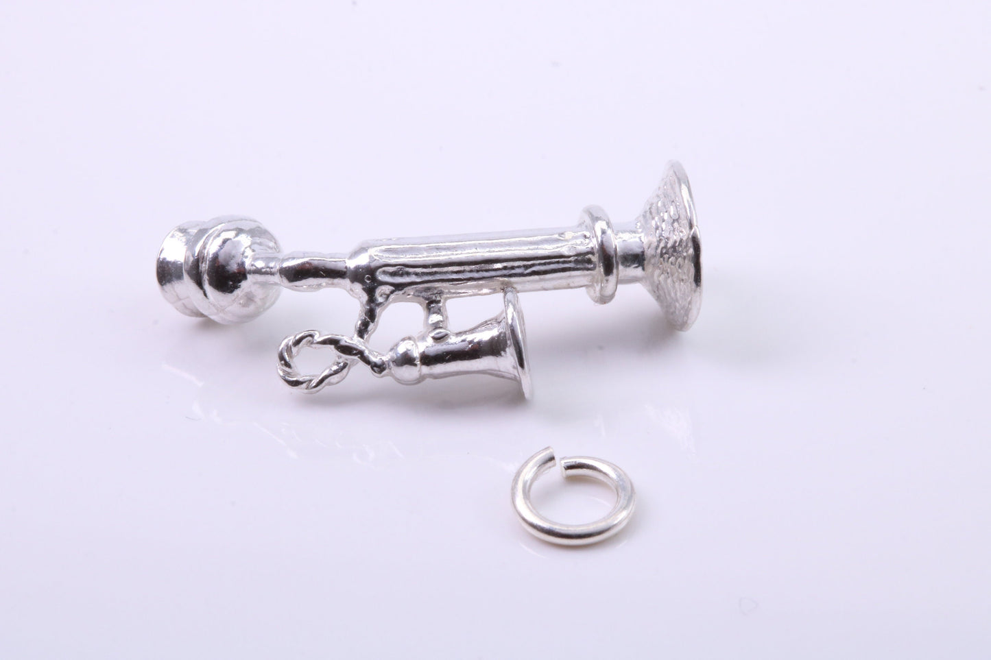 Vintage Phone Charm, Traditional Charm, Made from Solid 925 Grade Sterling Silver, Complete with Attachment Link