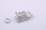 Hovercraft Charm, Traditional Charm, Made from Solid 925 Grade Sterling Silver, Complete with Attachment Link