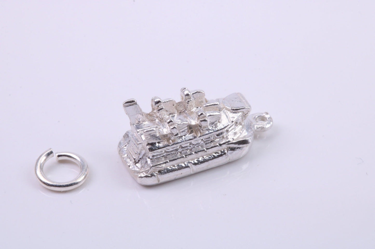 Hovercraft Charm, Traditional Charm, Made from Solid 925 Grade Sterling Silver, Complete with Attachment Link