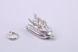Hovercraft Charm, Traditional Charm, Made from Solid 925 Grade Sterling Silver, Complete with Attachment Link