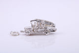 Fire Engine Charm, Traditional Charm, Made from Solid 925 Grade Sterling Silver, Complete with Attachment Link