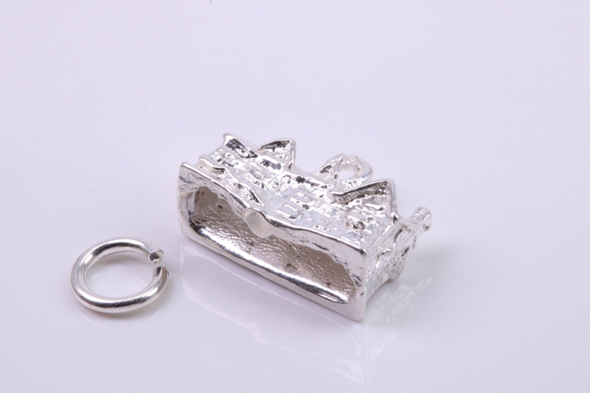 Country Cottage Charm, Traditional Charm, Made from Solid 925 Grade Sterling Silver, Complete with Attachment Link