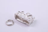 Country Cottage Charm, Traditional Charm, Made from Solid 925 Grade Sterling Silver, Complete with Attachment Link