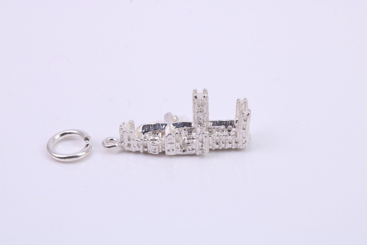 Cathedral Charm, Traditional Charm, Made from Solid 925 Grade Sterling Silver, Complete with Attachment Link