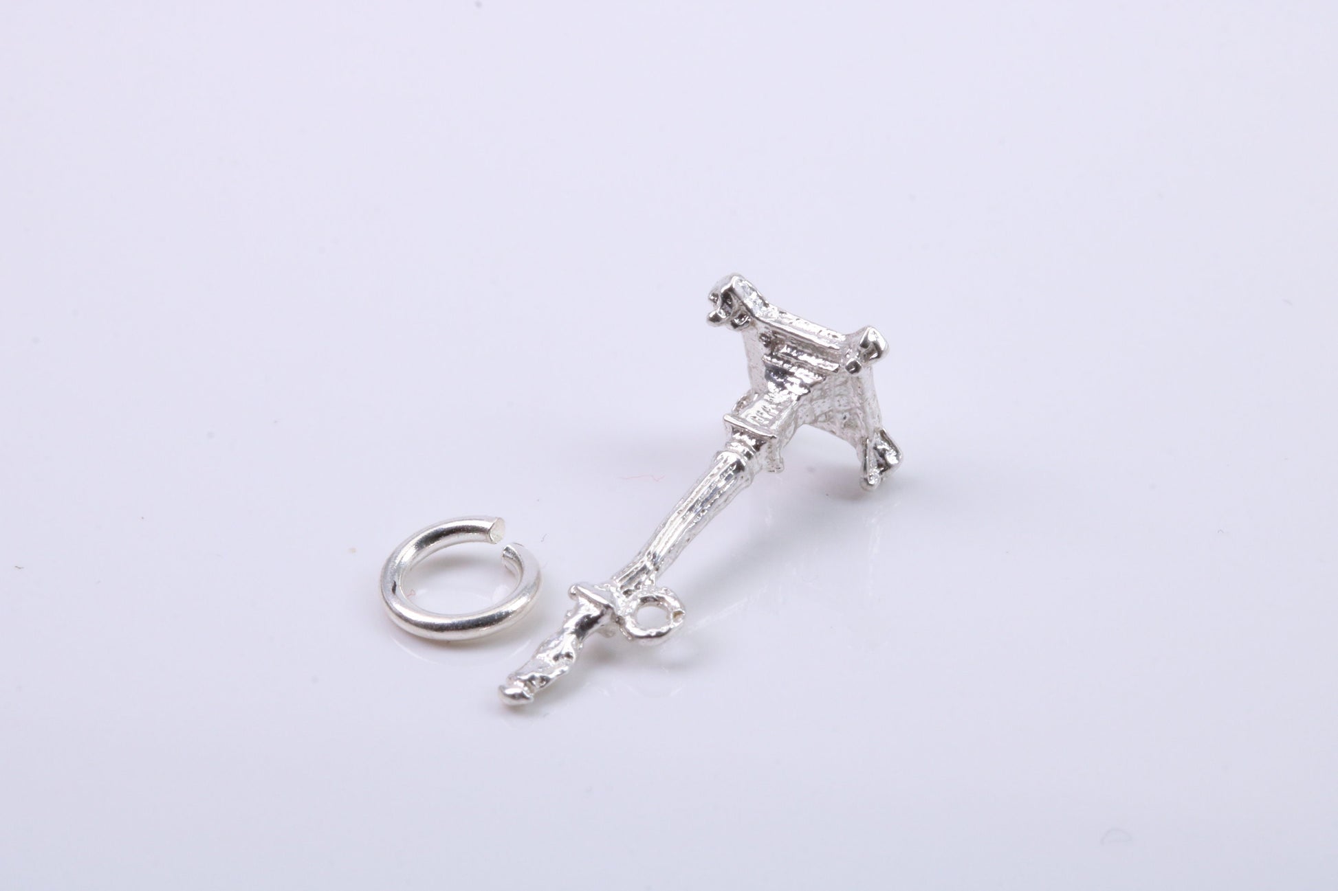Iconic Nelsons Column Charm, Traditional Charm, Made from Solid 925 Grade Sterling Silver, Complete with Attachment Link