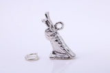 Egyptian Horus Charm, Made from Solid Cast Silver, Complete with Attachment Link