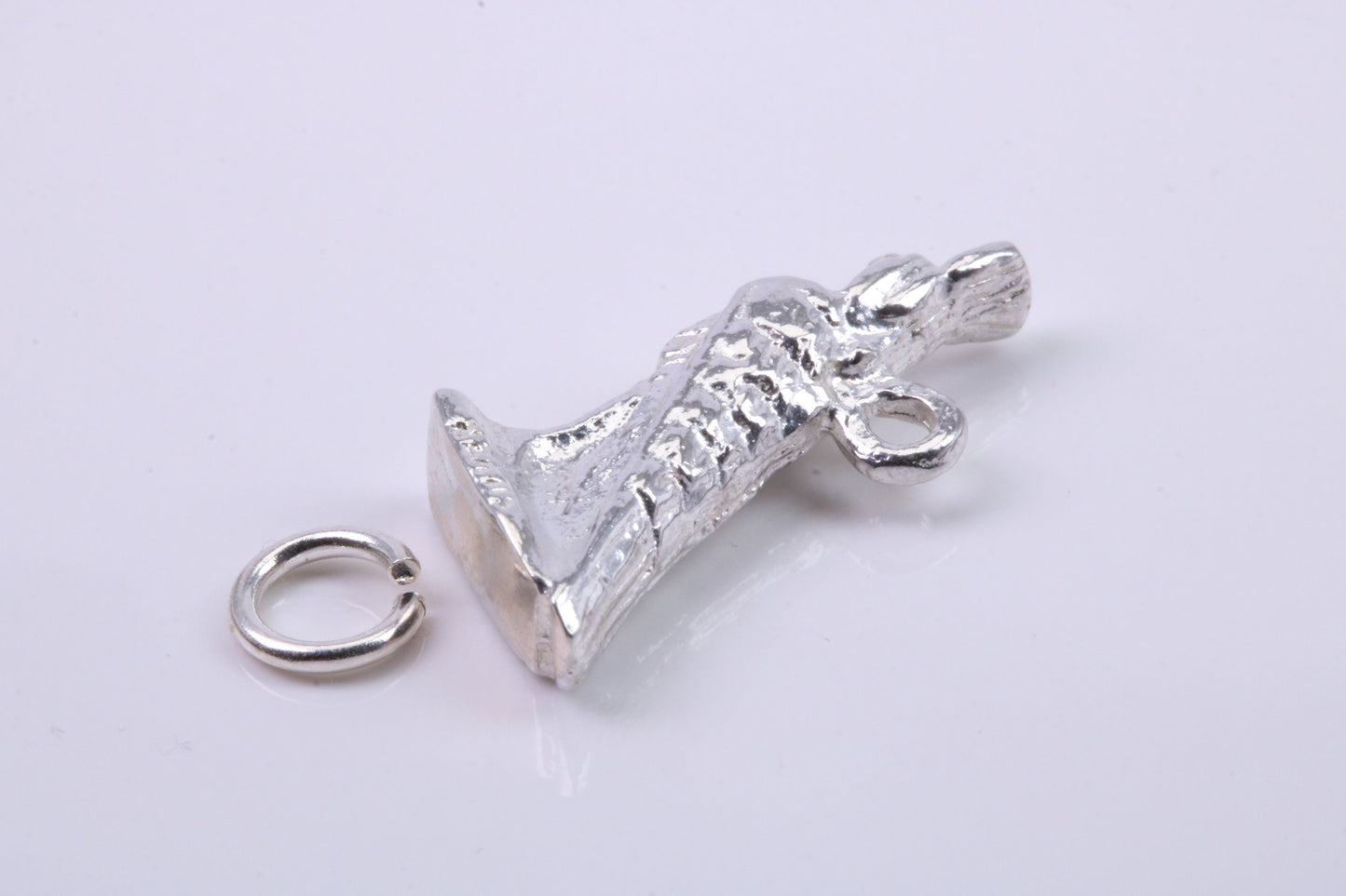 Egyptian Horus Charm, Traditional Charm, Made from Solid 925 Grade Sterling Silver, Complete with Attachment Link