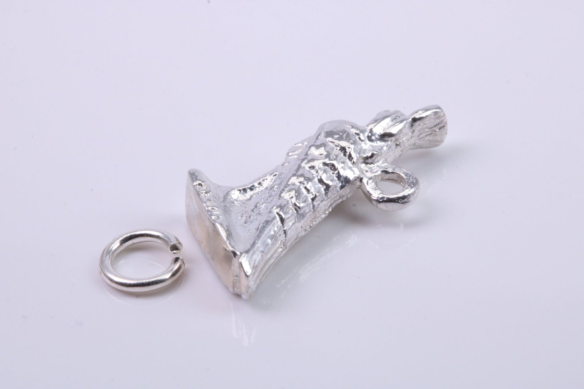 Egyptian Horus Charm, Traditional Charm, Made from Solid 925 Grade Sterling Silver, Complete with Attachment Link