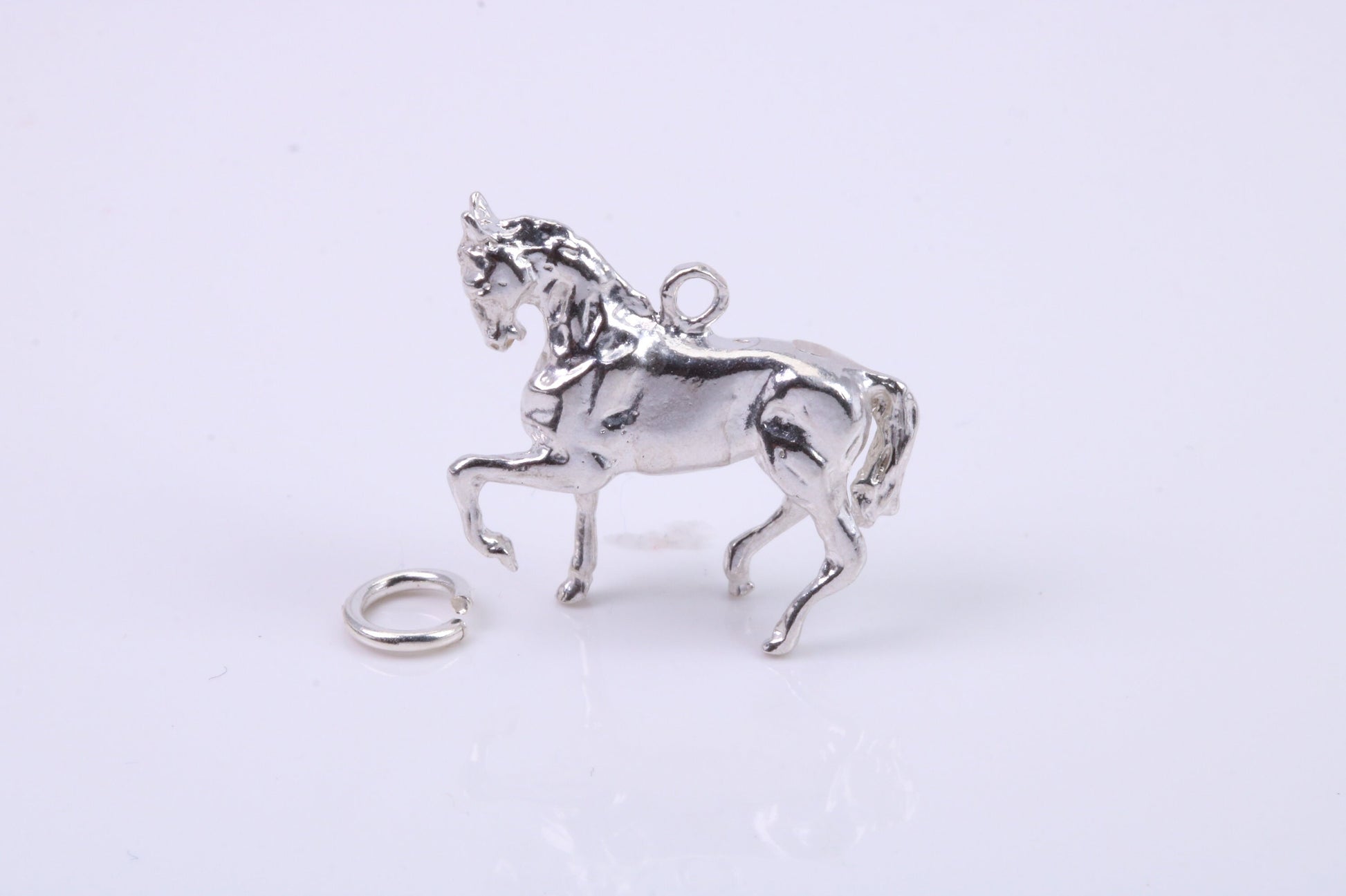 Stallion Charm, Traditional Charm, Made from Solid 925 Grade Sterling Silver, Complete with Attachment Link