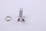 Blacksmiths Anvil Charm, Traditional Charm, Made from Solid 925 Grade Sterling Silver, Complete with Attachment Link