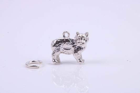 Bob Cat Charm, Traditional Charm, Made from Solid 925 Grade Sterling Silver, Complete with Attachment Link