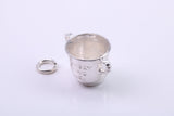 Sports Trophy Charm, Traditional Charm, Made from Solid 925 Grade Sterling Silver, Complete with Attachment Link