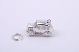 Iconic London Cab Charm, Traditional Charm, Made from Solid 925 Grade Sterling Silver, Complete with Attachment Link