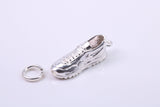 Trainer Shoe Charm, Traditional Charm, Made from Solid 925 Grade Sterling Silver, Complete with Attachment Link