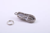 Trainer Shoe Charm, Traditional Charm, Made from Solid 925 Grade Sterling Silver, Complete with Attachment Link