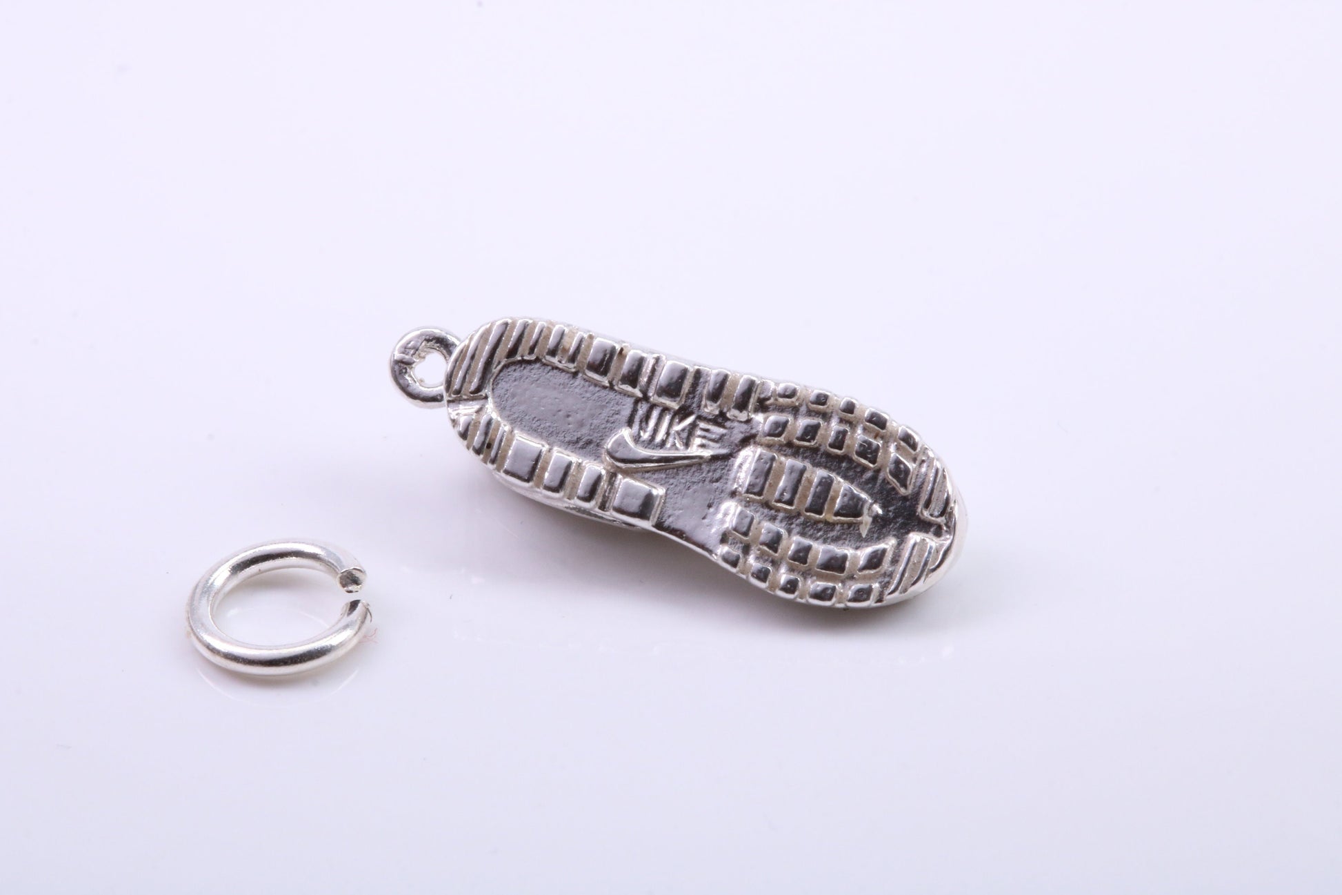 Trainer Shoe Charm, Traditional Charm, Made from Solid 925 Grade Sterling Silver, Complete with Attachment Link