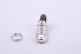 Trainer Shoe Charm, Traditional Charm, Made from Solid 925 Grade Sterling Silver, Complete with Attachment Link