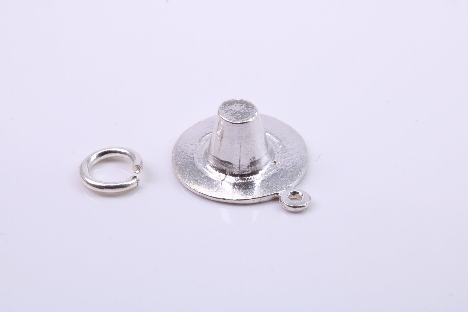 Welsh Hat Charm, Traditional Charm, Made from Solid 925 Grade Sterling Silver, Complete with Attachment Link