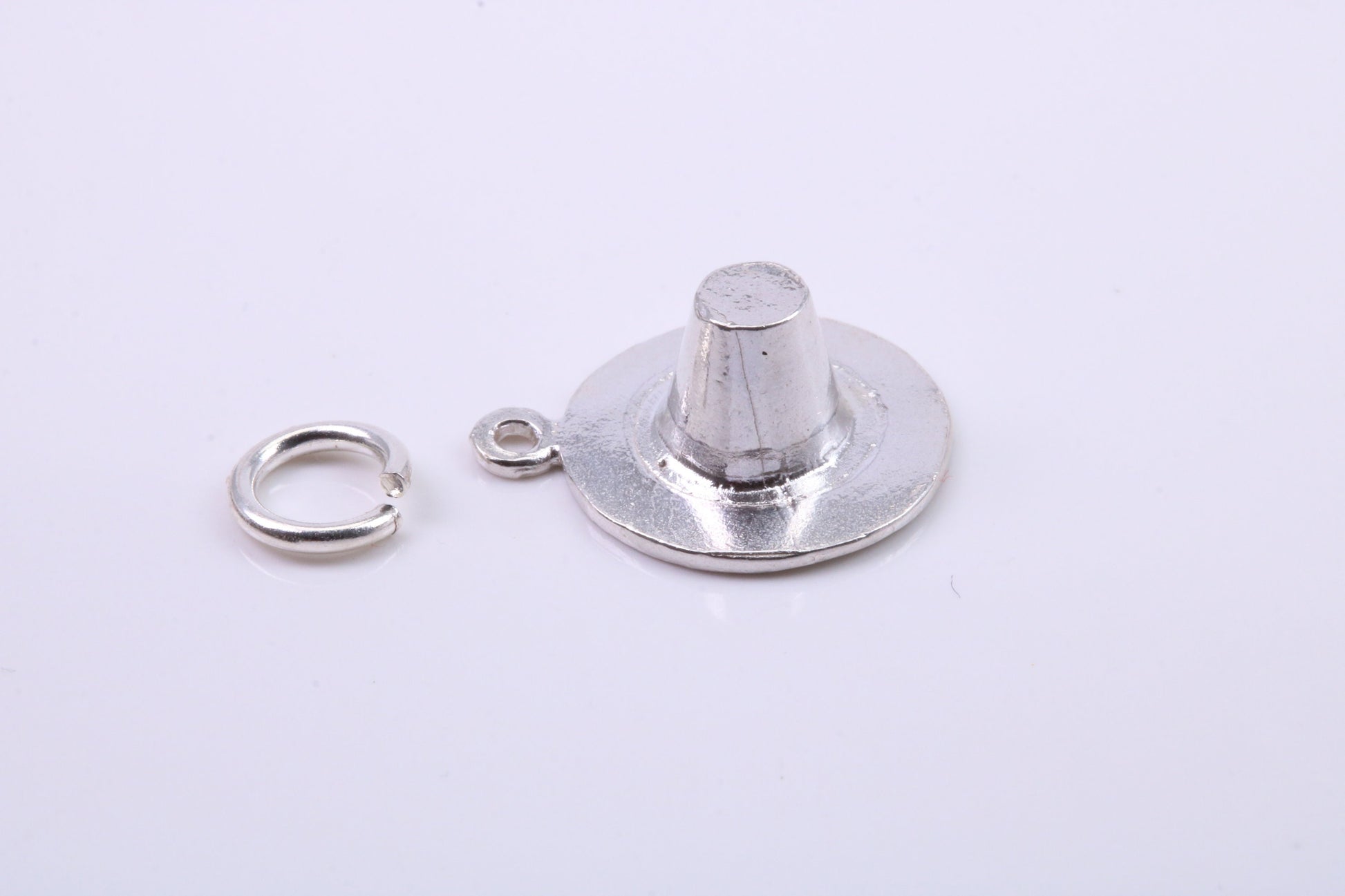 Welsh Hat Charm, Traditional Charm, Made from Solid 925 Grade Sterling Silver, Complete with Attachment Link