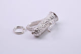 Coffee Pot Charm, Made from Solid Cast Silver, Complete with Attachment Link