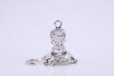 Mantle Clock Charm, Made from Solid Cast Silver, Complete with Attachment Link