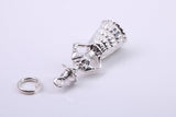 Welsh Lady Charm, Traditional Charm, Made from Solid 925 Grade Sterling Silver, Complete with Attachment Link
