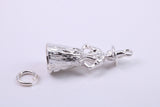 Welsh Lady Charm, Traditional Charm, Made from Solid 925 Grade Sterling Silver, Complete with Attachment Link