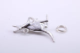 Kangaroo Charm, Traditional Charm, Made from Solid 925 Grade Sterling Silver, Complete with Attachment Link