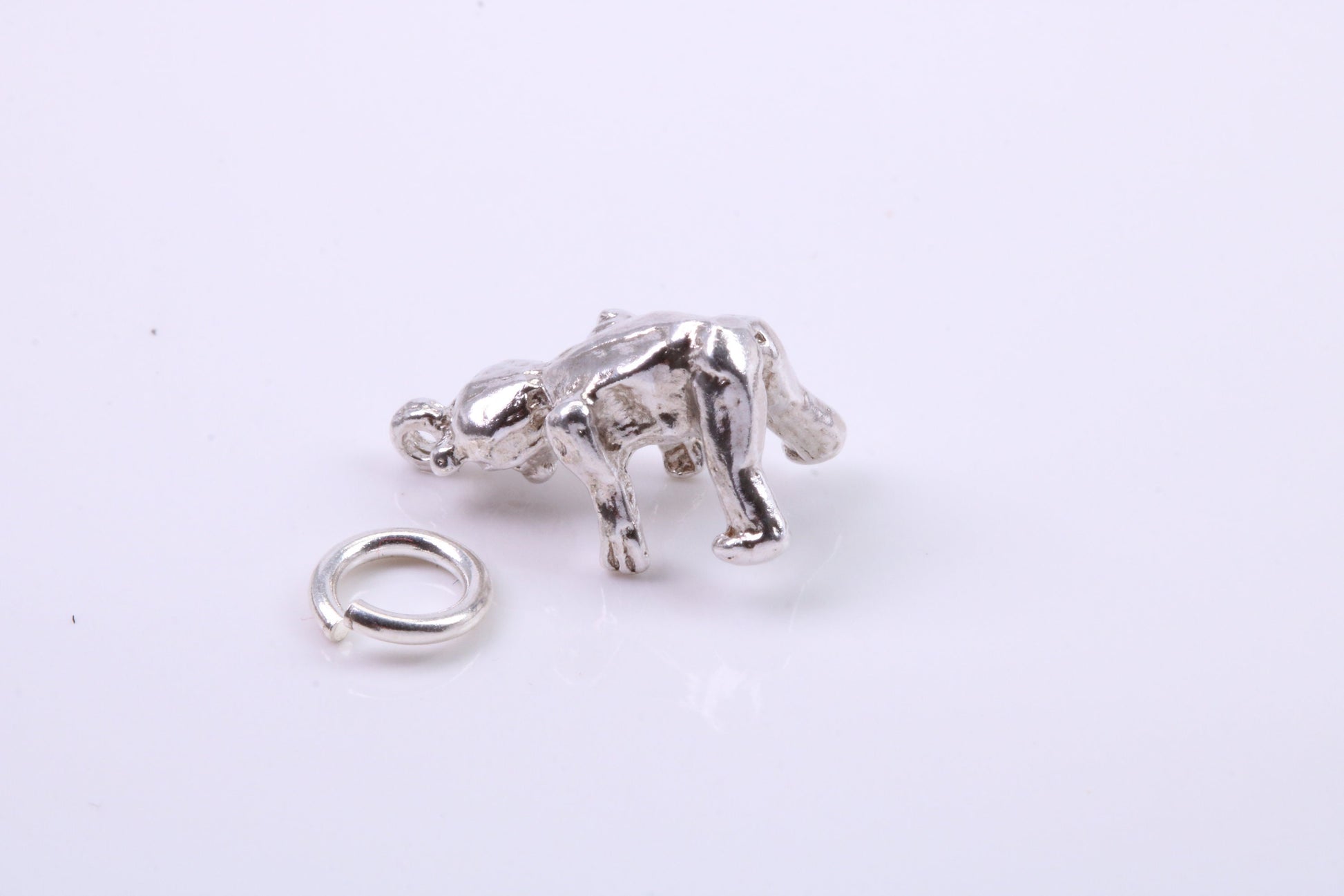 Teddy Bear Charm, Traditional Charm, Made from Solid 925 Grade Sterling Silver, Complete with Attachment Link