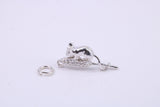 Corn Mouse Charm, Traditional Charm, Made from Solid 925 Grade Sterling Silver, Complete with Attachment Link