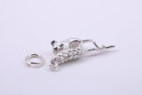 Corn Mouse Charm, Traditional Charm, Made from Solid 925 Grade Sterling Silver, Complete with Attachment Link