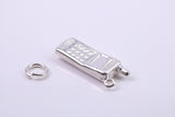 Cell Phone Charm, Traditional Charm, Made from Solid 925 Grade Sterling Silver, Complete with Attachment Link