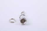 Victorian Lady Charm, Made from Solid Cast Silver, Complete with Attachment Link