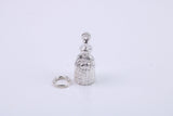 Victorian Lady Charm, Made from Solid Cast Silver, Complete with Attachment Link