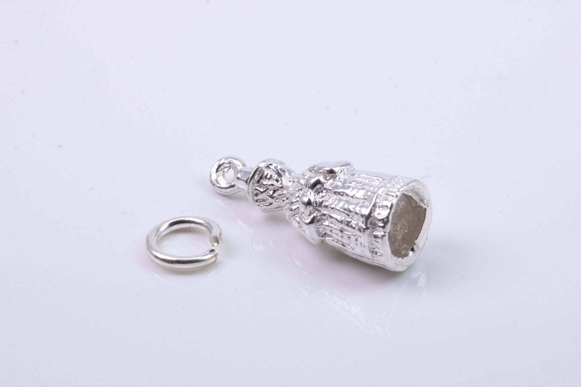 Victorian Lady Charm, Traditional Charm, Made from Solid 925 Grade Sterling Silver, Complete with Attachment Link