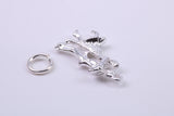 Waltzing Couple Charm, Traditional Charm, Made from Solid 925 Grade Sterling Silver, Complete with Attachment Link