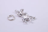 Waltzing Couple Charm, Traditional Charm, Made from Solid 925 Grade Sterling Silver, Complete with Attachment Link