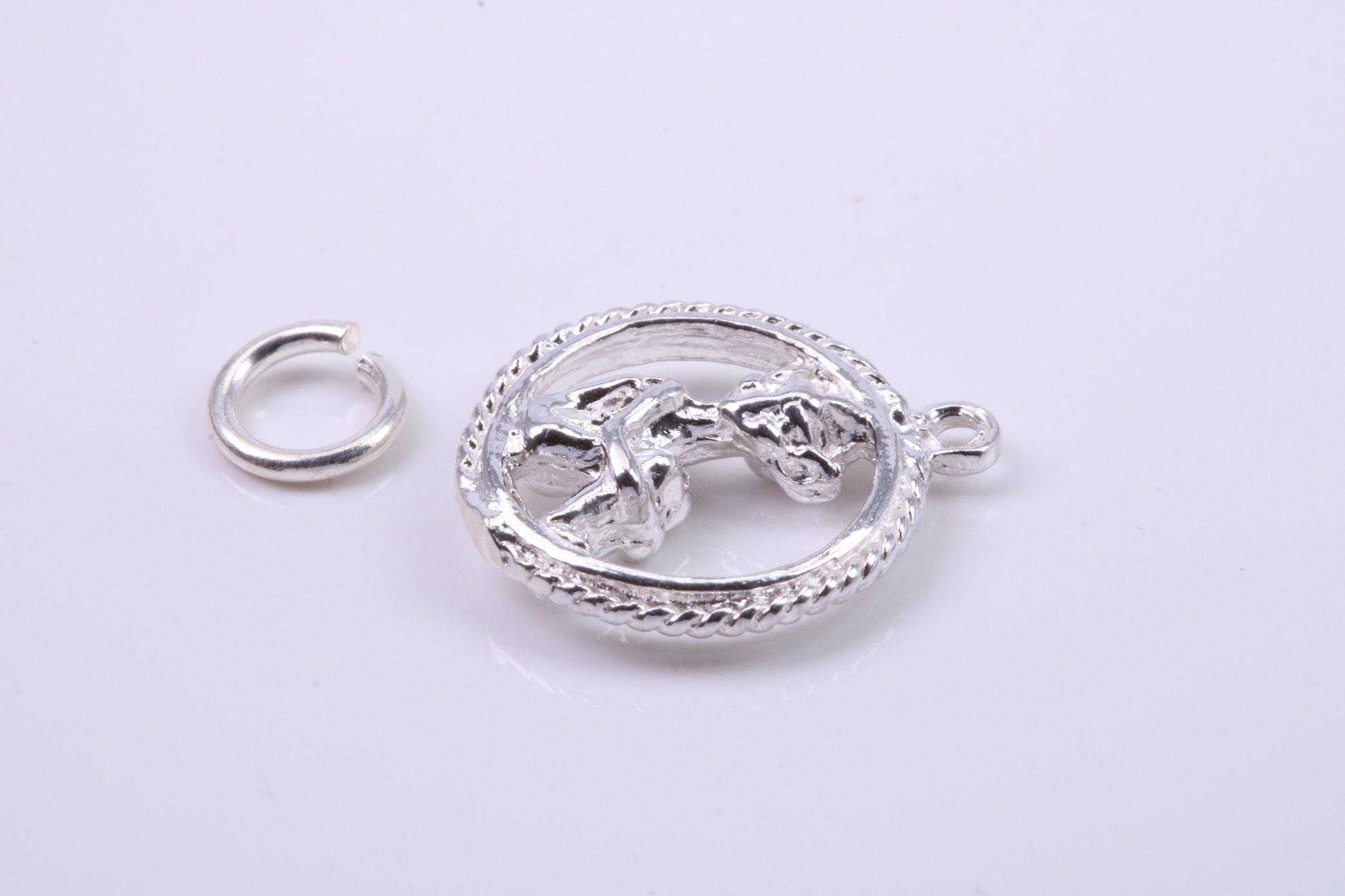 Gollum Charm, Traditional Charm, Made from Solid 925 Grade Sterling Silver, Complete with Attachment Link