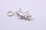 Farm Pig Charm, Made from Solid Cast Silver, Complete with Attachment Link