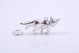 Fox Charm, Traditional Charm, Made from Solid 925 Grade Sterling Silver, Complete with Attachment Link