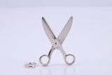 Scissors Charm, Made from Solid Cast Silver, Complete with Attachment Link