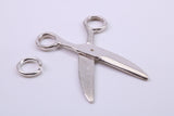 Scissors Charm, Made from Solid Cast Silver, Complete with Attachment Link