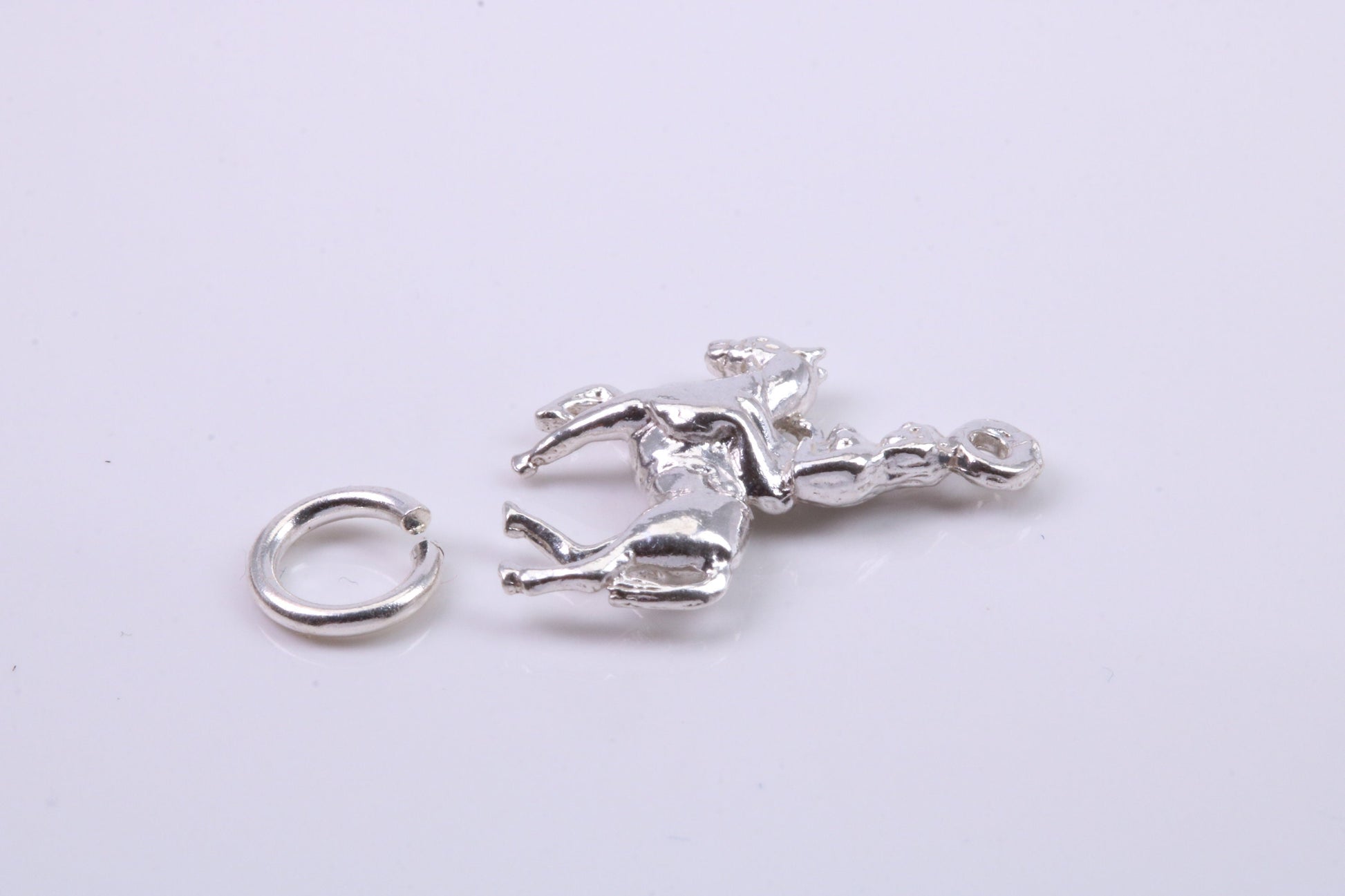 Lady Godiva Charm, Traditional Charm, Made from Solid 925 Grade Sterling Silver, Complete with Attachment Link