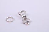 Bow Tie Charm, Made from Solid Cast Sterling Silver, Complete with Attachment Link