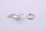 Butterfly Charm, Traditional Charm, Made from Solid 925 Grade Sterling Silver, Complete with Attachment Link