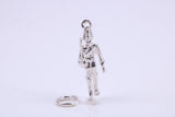 Royal Guard Charm, Traditional Charm, Made from Solid 925 Grade Sterling Silver, Complete with Attachment Link