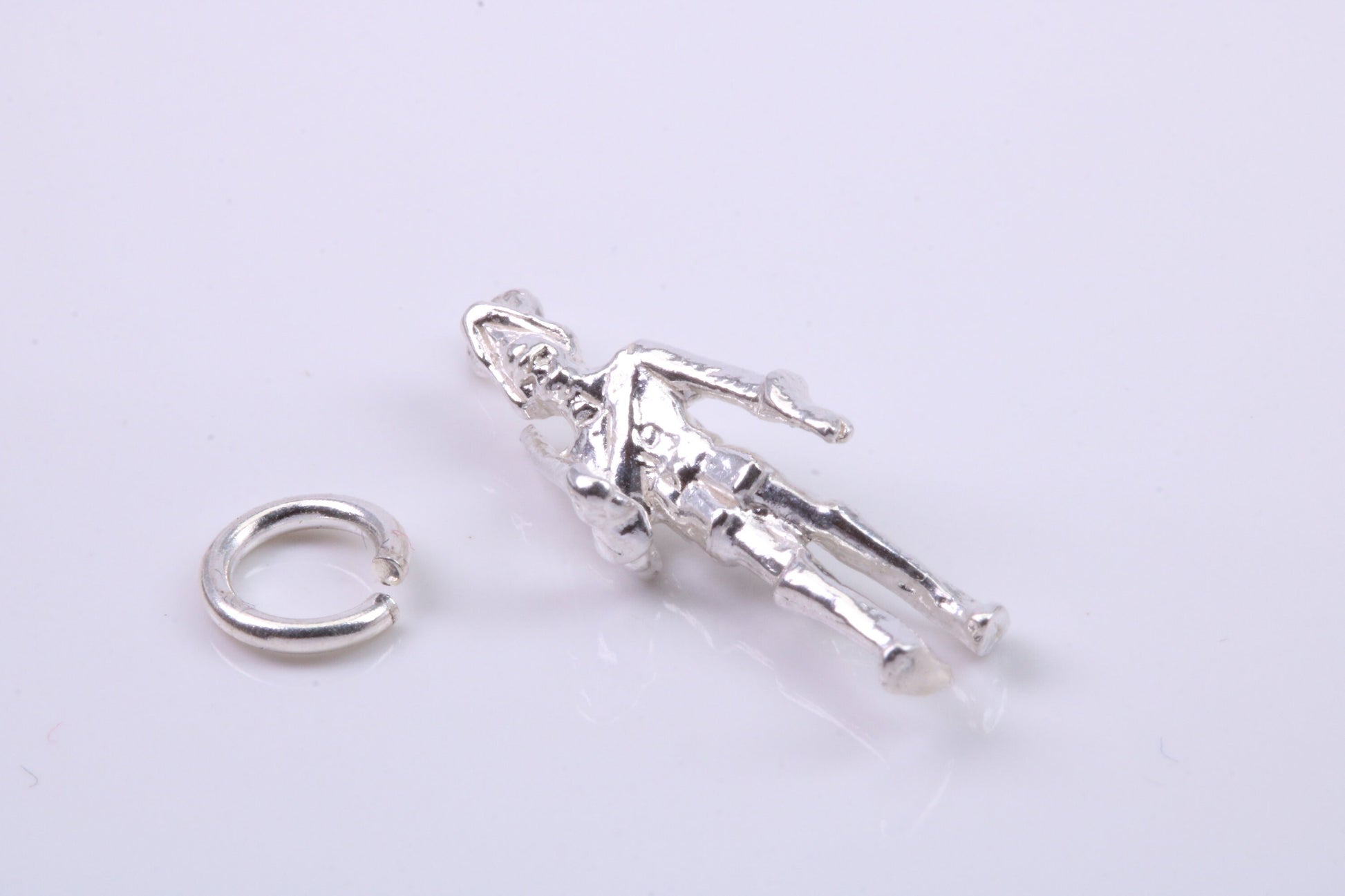 Royal Guard Charm, Traditional Charm, Made from Solid 925 Grade Sterling Silver, Complete with Attachment Link